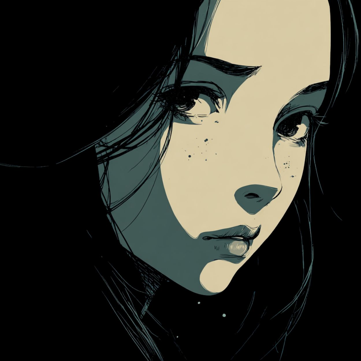 Grand Tote Bag Bio "MÉLANCOLIE" - Noir - French Bazar - 5238416_10732