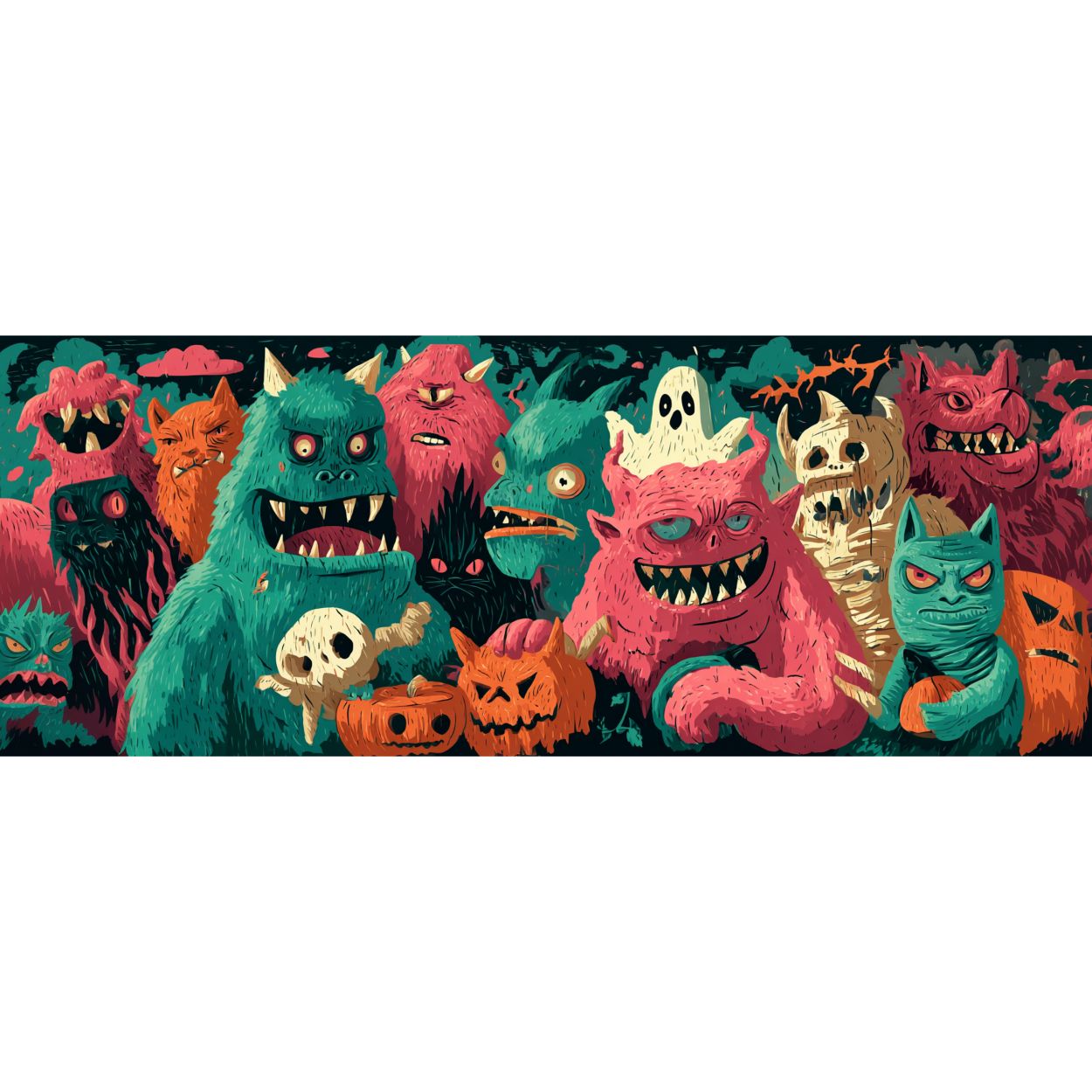 Mug Halloween "MONSTERS N°2" - Blanc - French Bazar - 6688499_1320