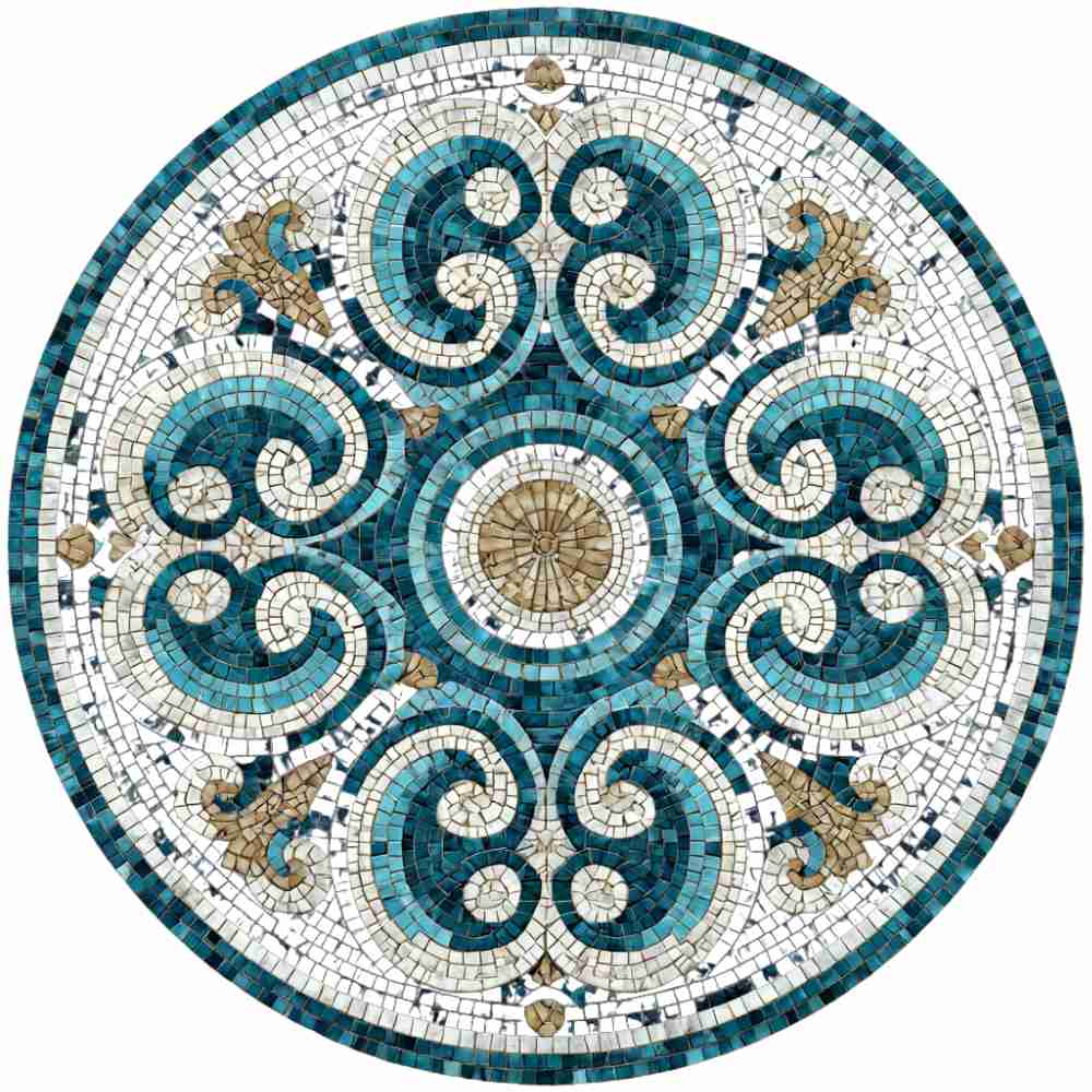 Tote Bag Bio "MOSAÏQUE FLORALE" - Noir et Beige