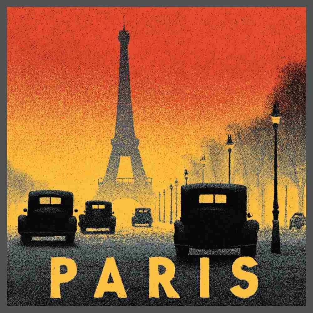Tote Bag Shopping "PARIS RETRO STREET"