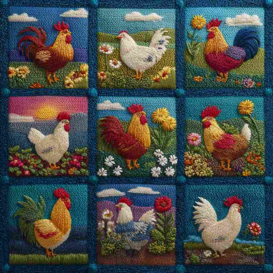 Tote Bag Shopping "PATCHWORK BASSE-COUR"