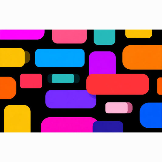 Bouteille isotherme "PAVÉS COLORÉS" - 500ml - Noir