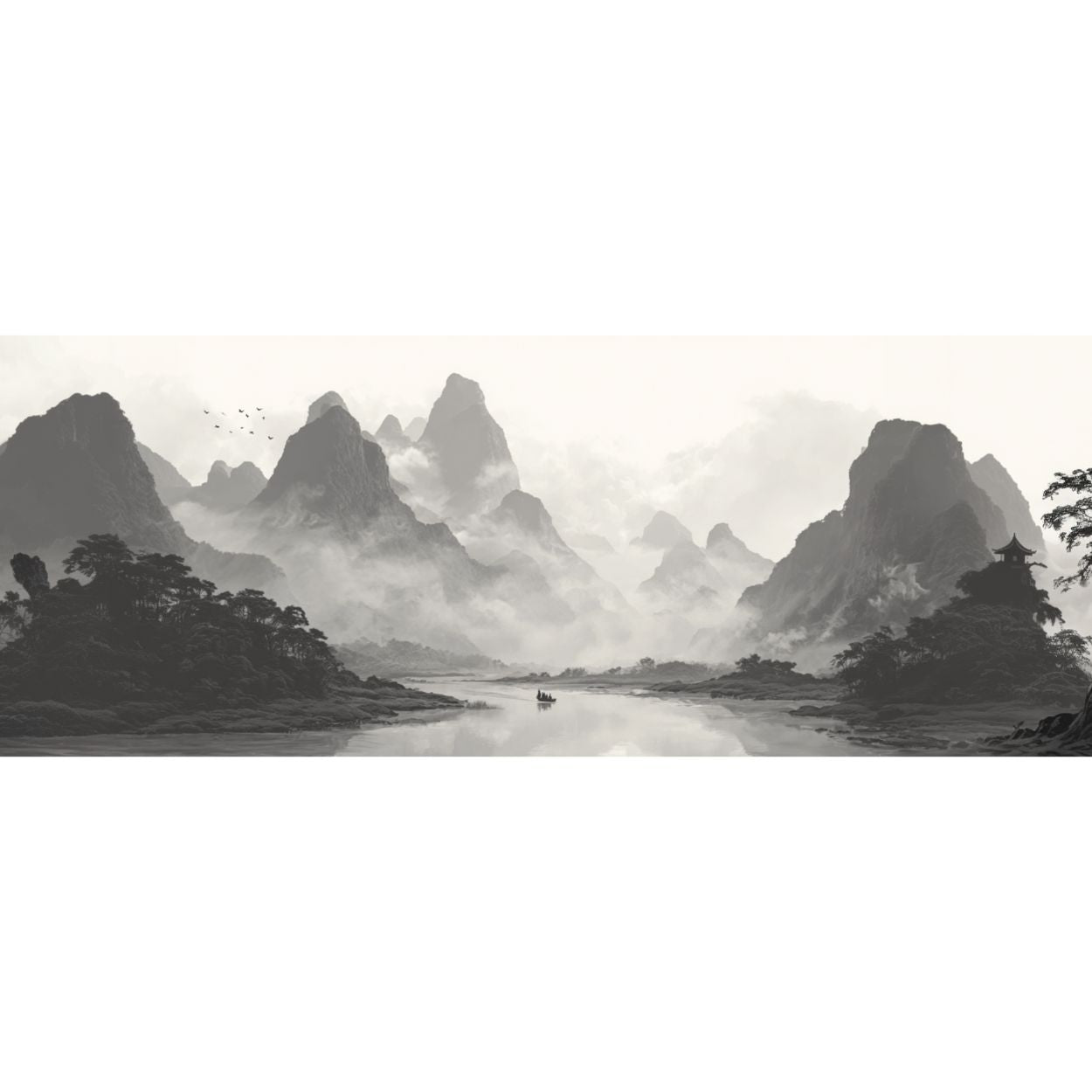 Mug Design "PAYSAGE ASIATIQUE" - Blanc - French Bazar - 8597151_1320