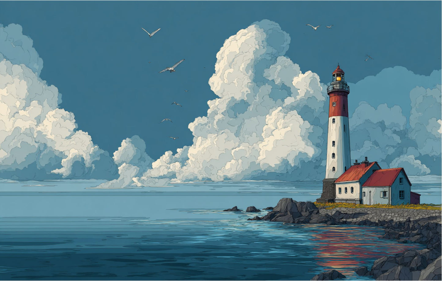 Bouteille isotherme "LE PHARE" - 500ml - Blanc