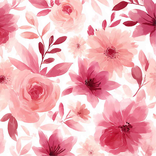 Tote Bag Shopping "PINK FLOWERS"