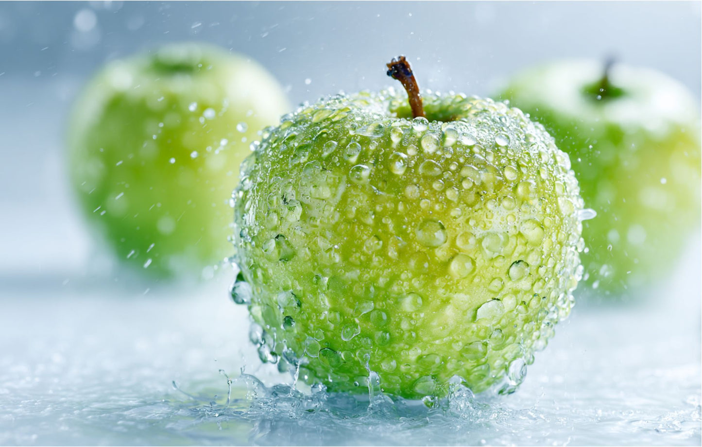 Bouteille isotherme XL avec paille "POMMES VERTES" - 950ml