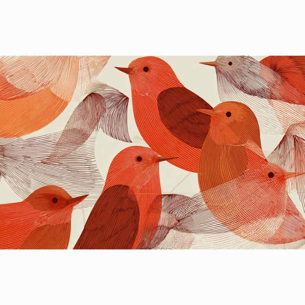 Bouteille isotherme XL avec paille "RED BIRDS" - 950ml