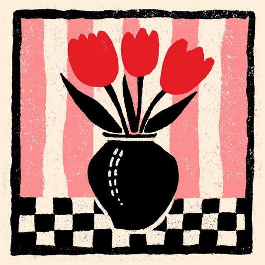 Tote Bag Shopping "RED TULIPS" - French Bazar - 7761734_4533