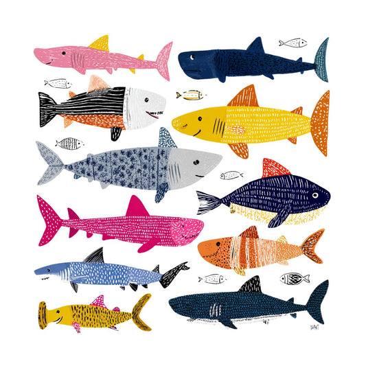 Tote Bag Shopping "SHARKS" - French Bazar - 7782628_4533