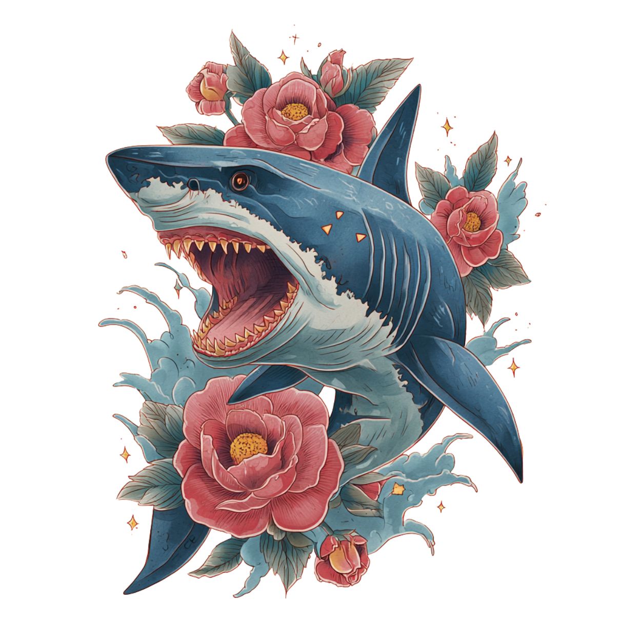 Tote Bag Shopping "SHARK TATTOO" - French Bazar - 7035668_4533