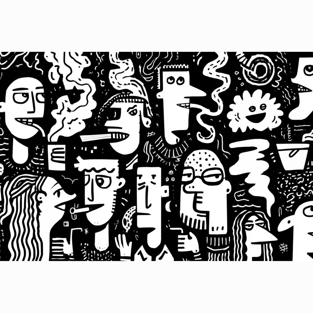 Bouteille isotherme "SMOKING AREA" - 500ml - Noir ou Blanc - French Bazar - 6165341_16030