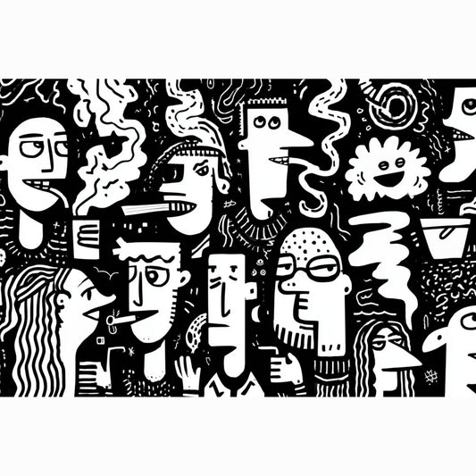 Bouteille isotherme "SMOKING AREA" - 500ml - Noir ou Blanc - French Bazar - 6165341_16030