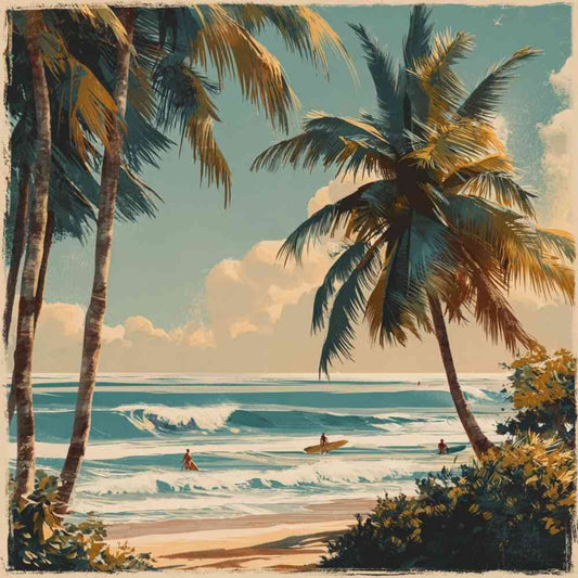 Tote Bag Bio "SURF BEACH" - Beige