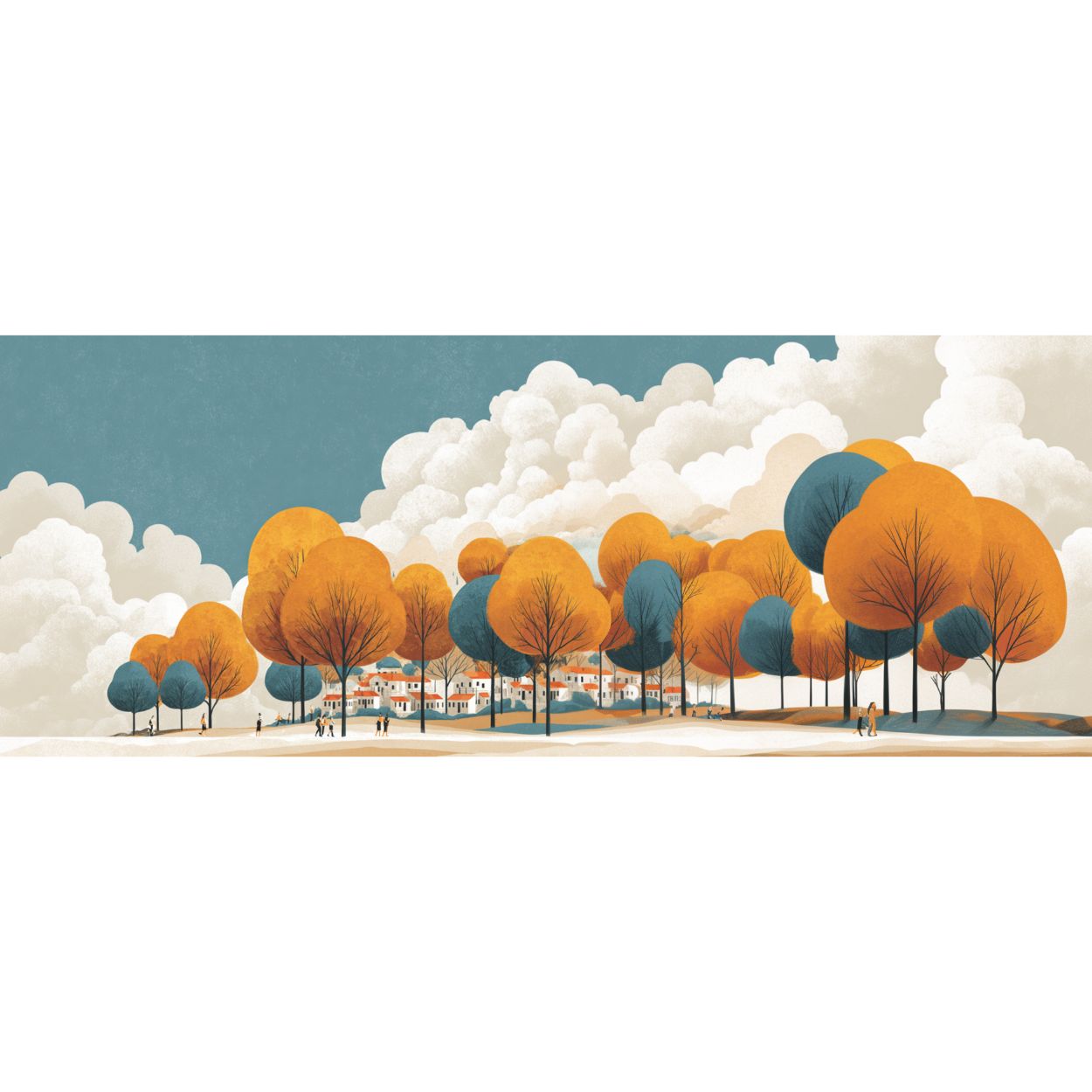 Mug Décoré "VILLAGE" - Blanc - French Bazar - 5850354_1320