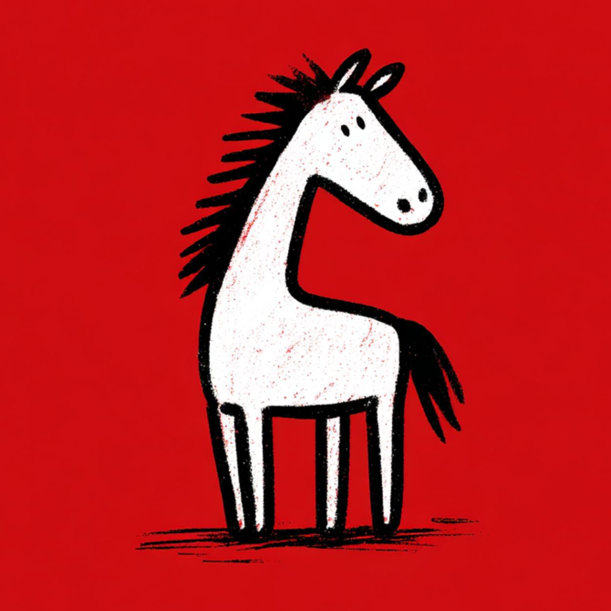 Grand Tote Bag Bio "WHITE HORSE" - Noir - French Bazar - 5182756_10732