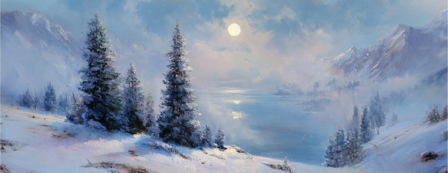 Mug Original "WINTER LAKE" - Blanc