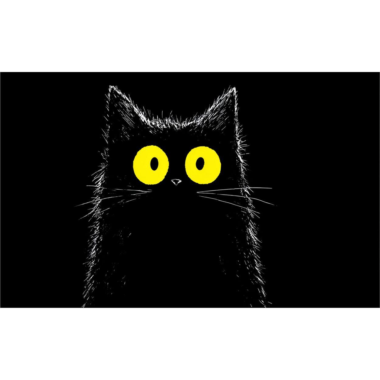 Bouteille isotherme XL avec paille "YELLOW EYES CAT" - 950ml - French Bazar - 4080049_20175