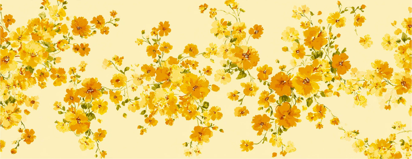 Mug Floral "YELLOW FLOWERS" - Blanc / Jaune ou Noir