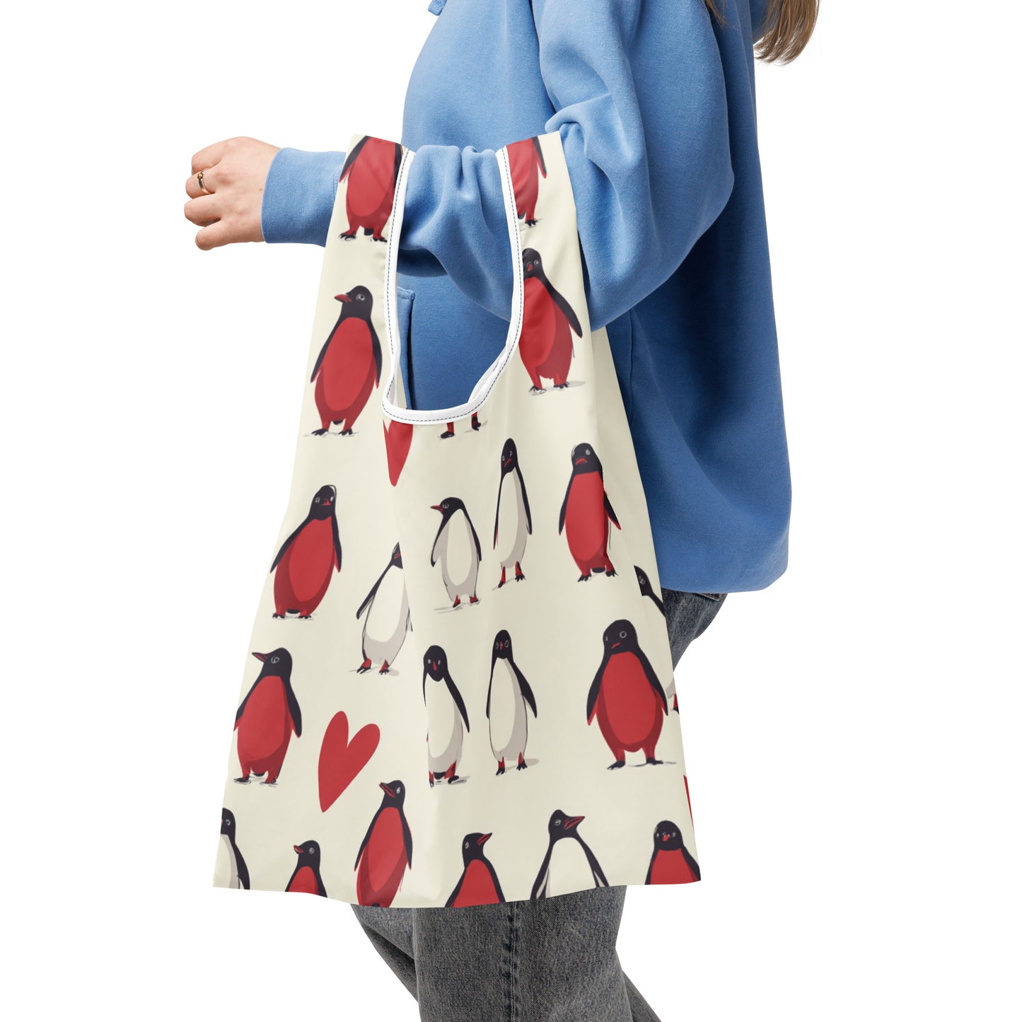 Sac Shopping Léger "PENGUINS IN LOVE" - French Bazar - 6778124_22801