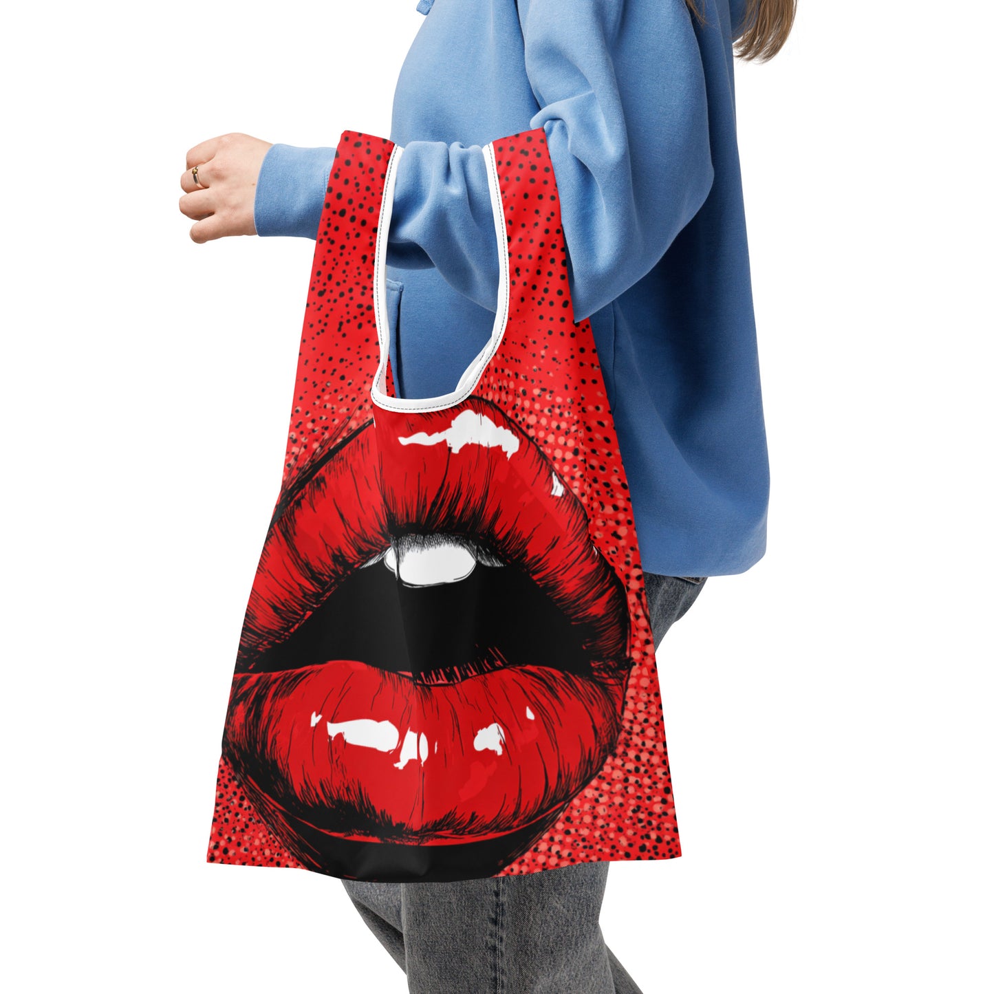 Sac Shopping Léger "RED LIPSTICK" - French Bazar - 6082960_22801