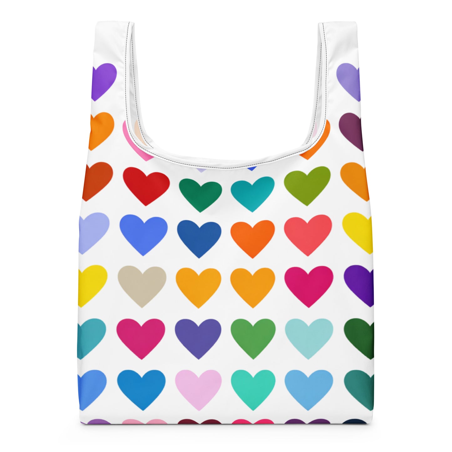 Sac Shopping Léger "COLOURED HEARTS" - French Bazar - 7685148_22801