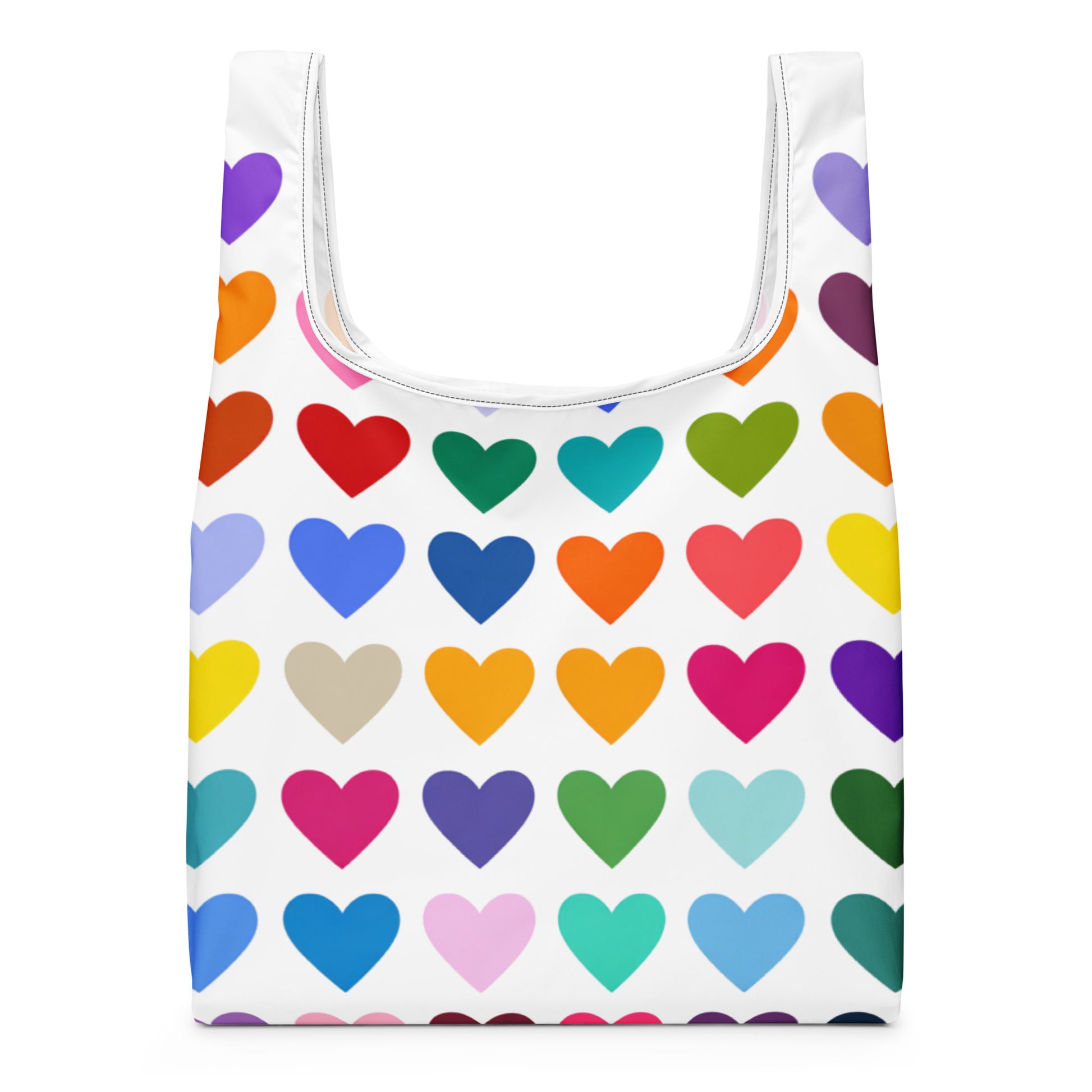 Sac Shopping Léger "COLOURED HEARTS" - French Bazar - 7685148_22801