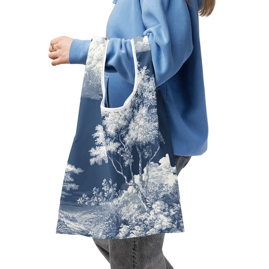 Sac Shopping Léger "TOILE DE JOUY BLEUE" - French Bazar - 3817553_22801