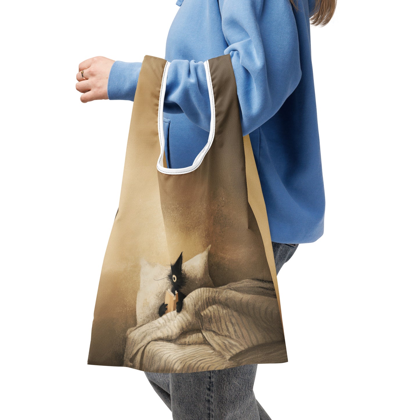 Sac Shopping Léger "READING CAT" - French Bazar - 3290215_22801