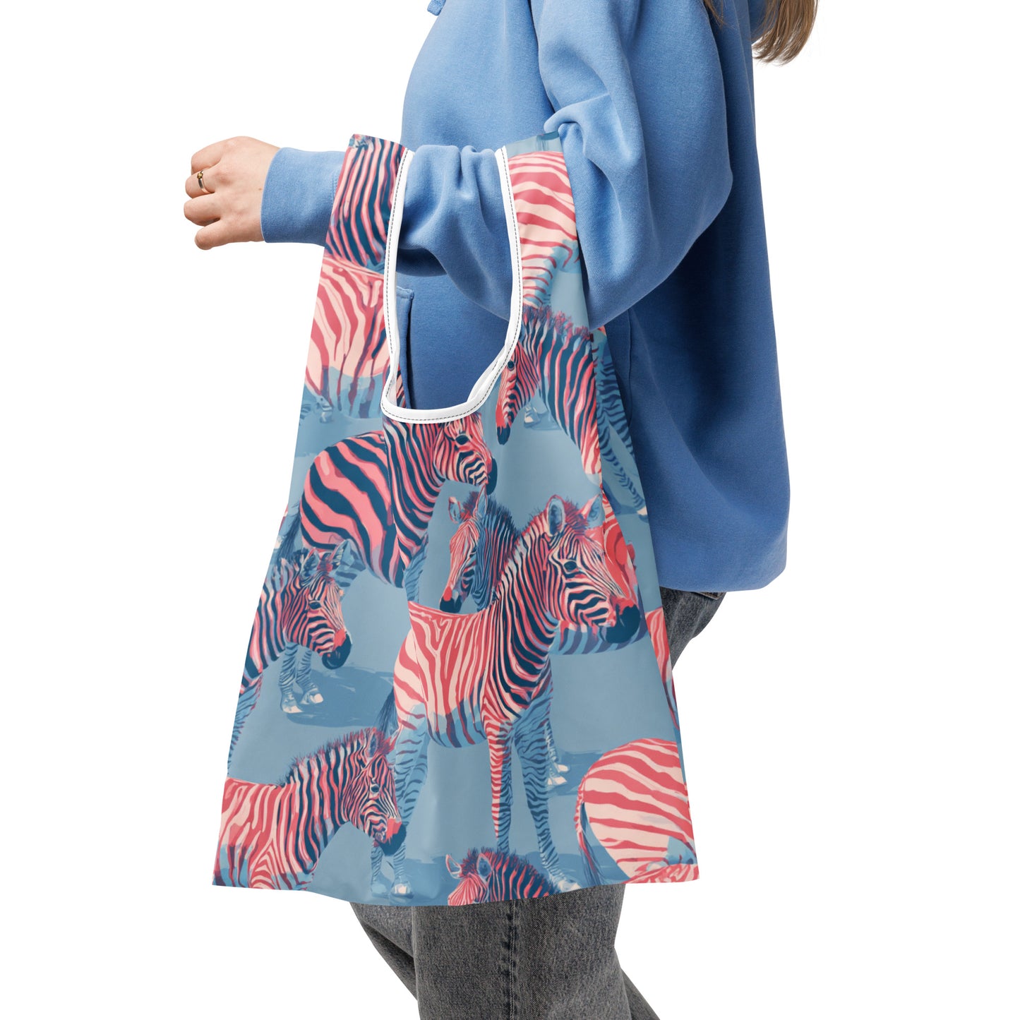 Sac Shopping Léger "ZÈBRES ROSES" - French Bazar - 3912299_22801