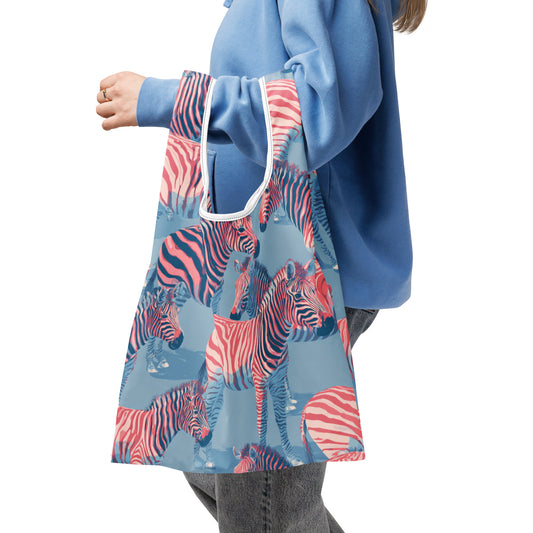 Sac Shopping Léger "ZÈBRES ROSES" - French Bazar - 3912299_22801