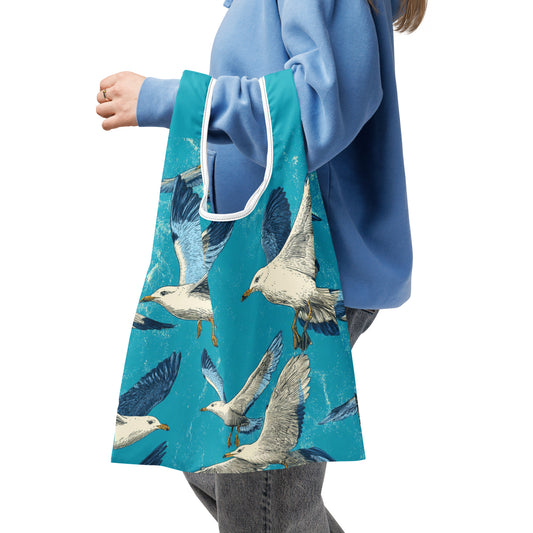 Sac Shopping Léger "MOUETTES BLEUES" - French Bazar - 2925699_22801