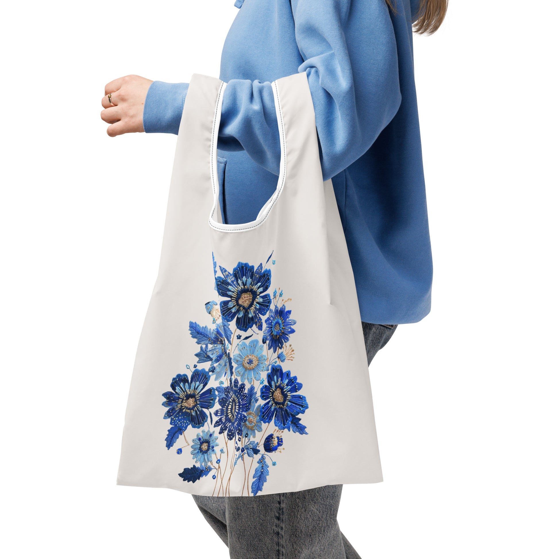 Sac Shopping Léger "FLEURS BRODÉES" - French Bazar - 4452729_22801