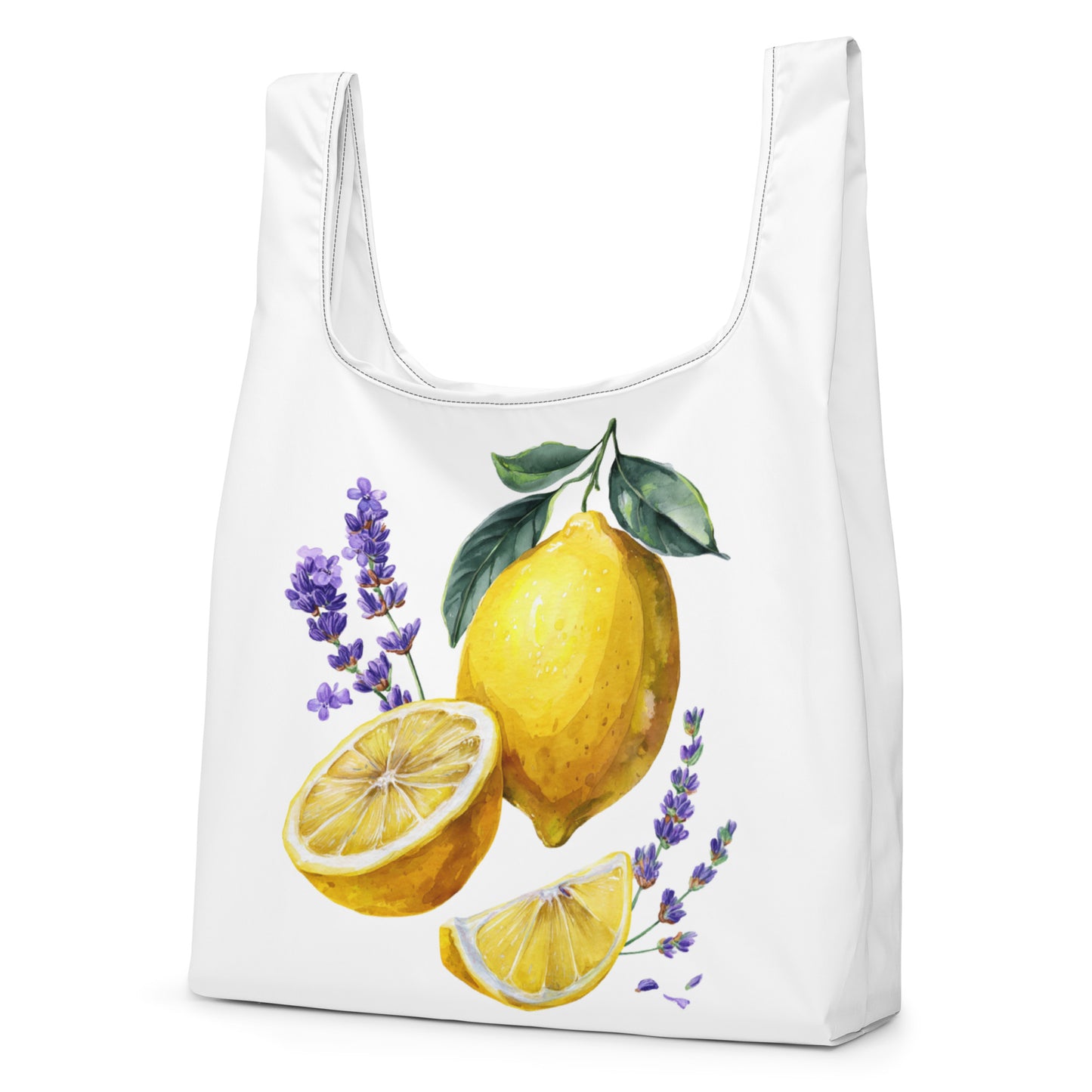 Sac Shopping Léger "LEMON AND LAVENDER" - French Bazar - 6148791_22801