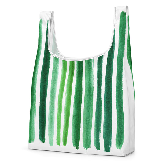 Sac Shopping Léger "RAYURES VERTES" - French Bazar - 3090373_22801