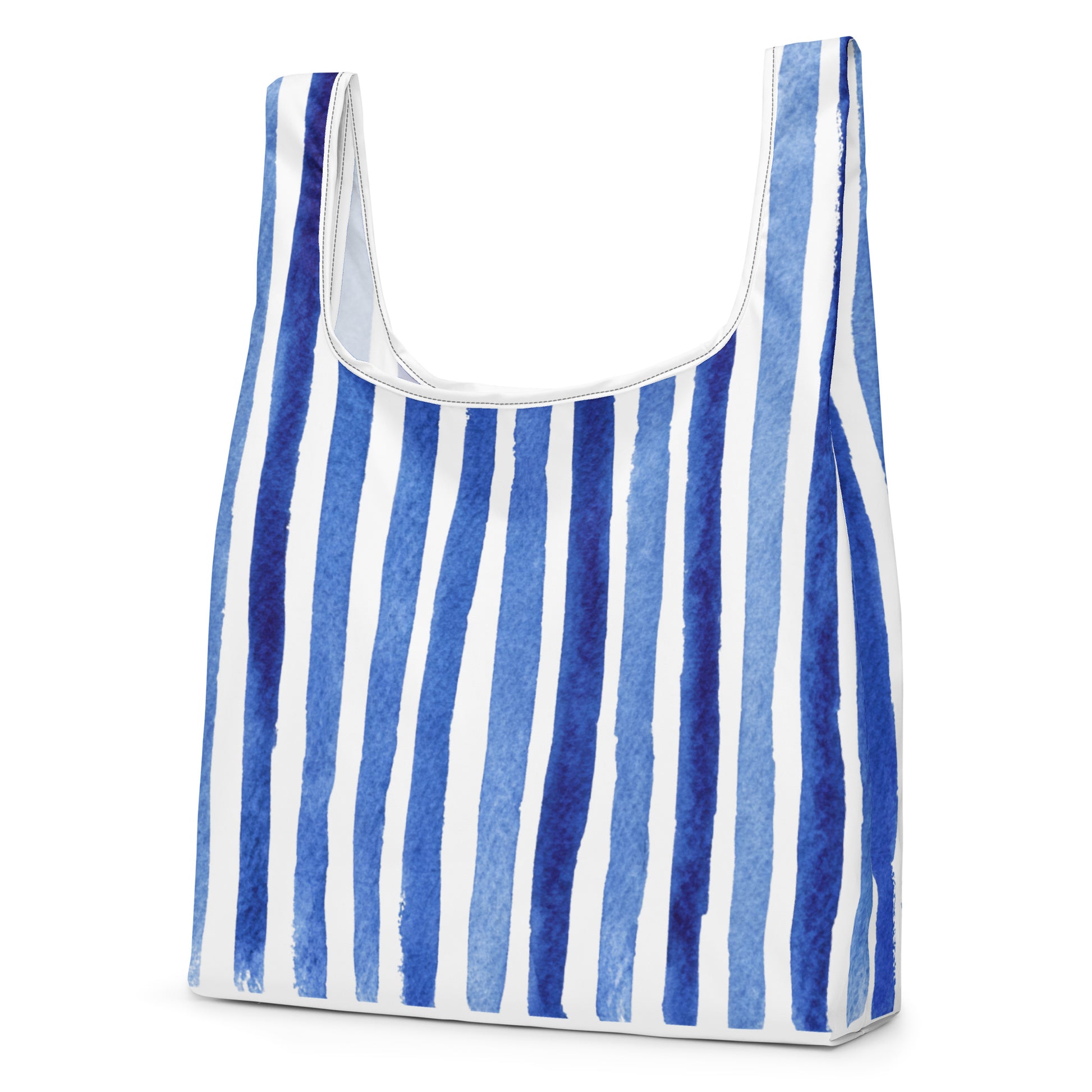 Sac Shopping Léger "RAYURES BLEUES" - French Bazar - 5265579_22801