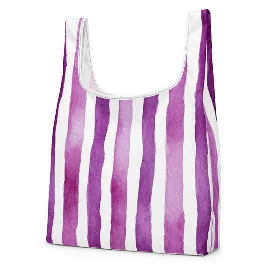 Sac Shopping Léger "RAYURES VIOLETTES" - French Bazar - 1303068_22801