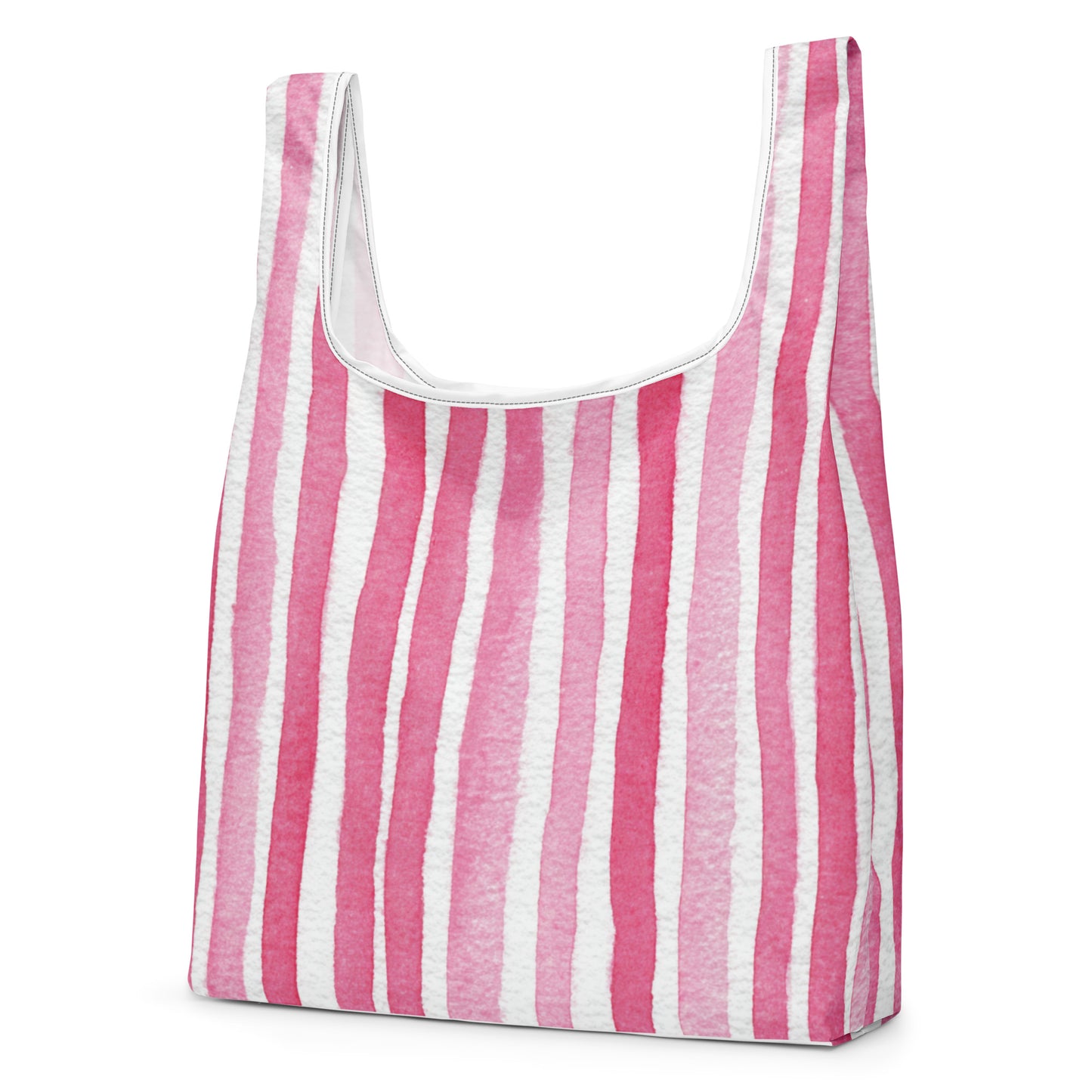 Sac Shopping Léger "RAYURES ROSES" - French Bazar - 6284192_22801