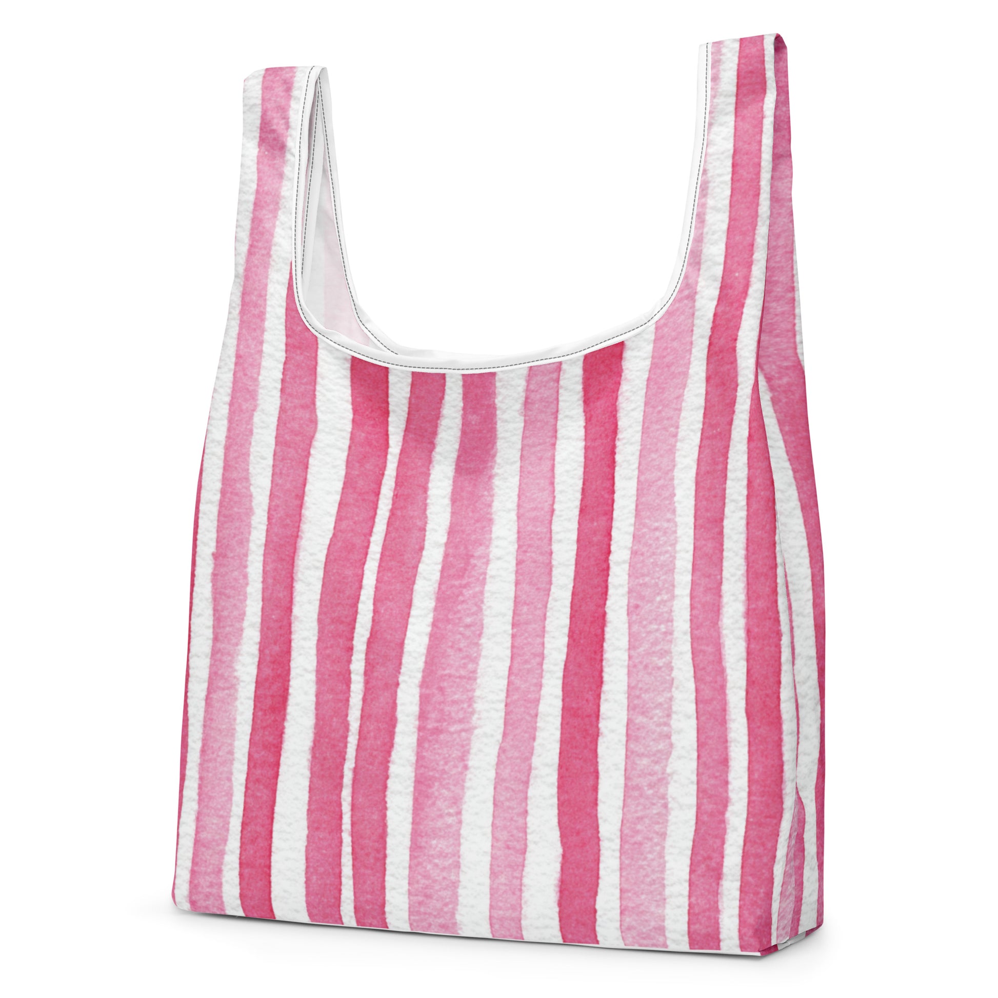 Sac Shopping Léger "RAYURES ROSES" - French Bazar - 6284192_22801