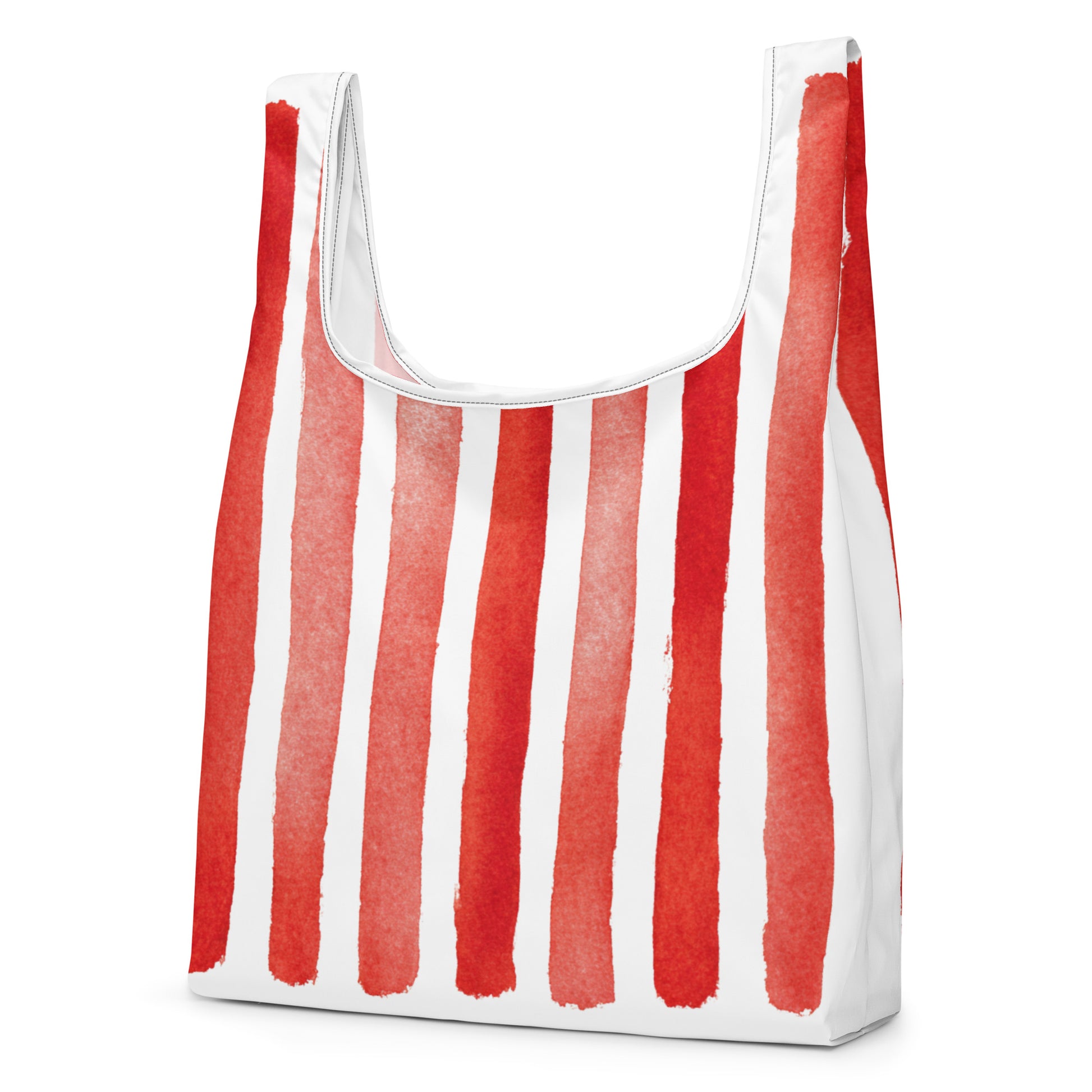 Sac Shopping Léger "RAYURES ROUGES" - French Bazar - 4530770_22801