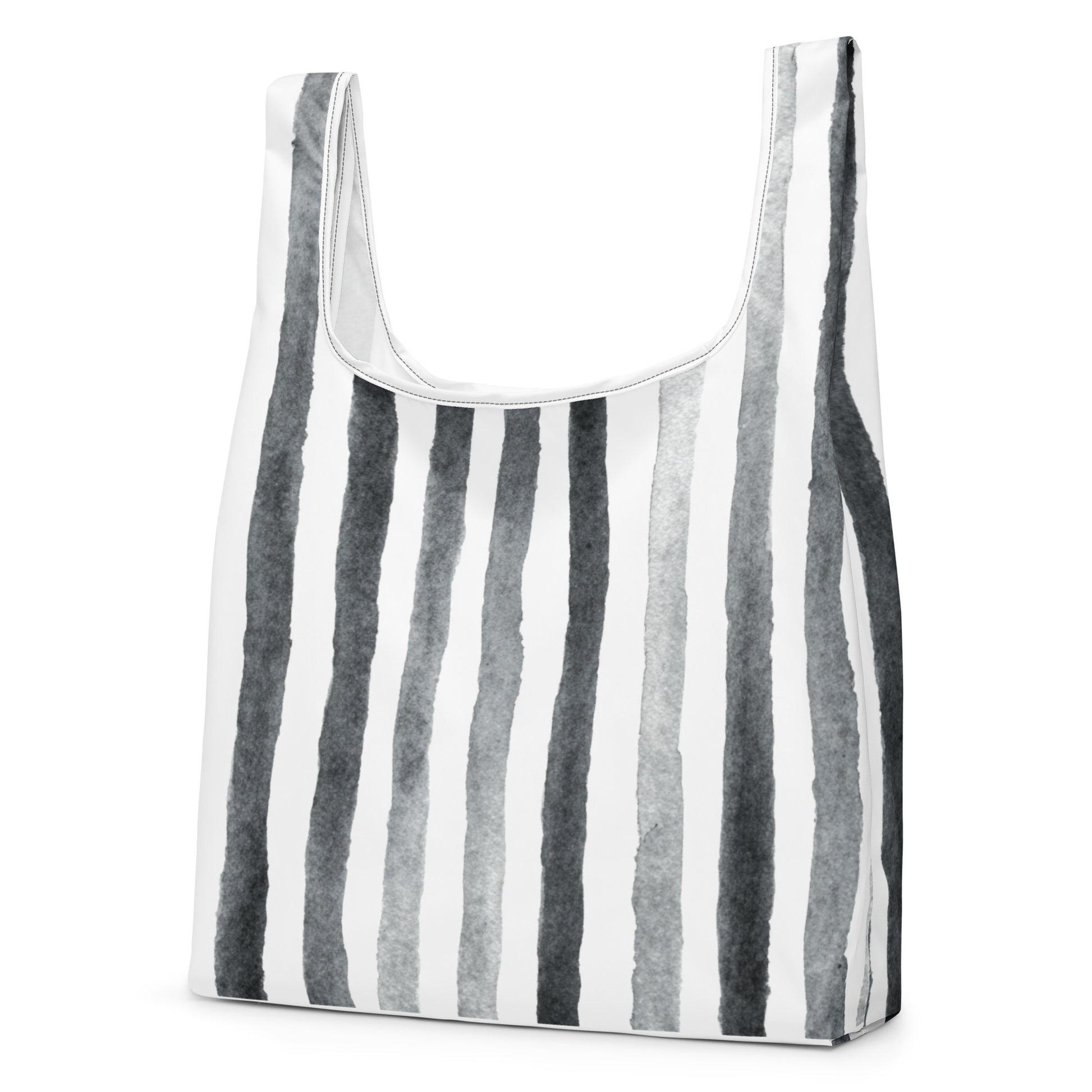 Sac Shopping Léger "RAYURES GRISES" - French Bazar - 2023872_22801