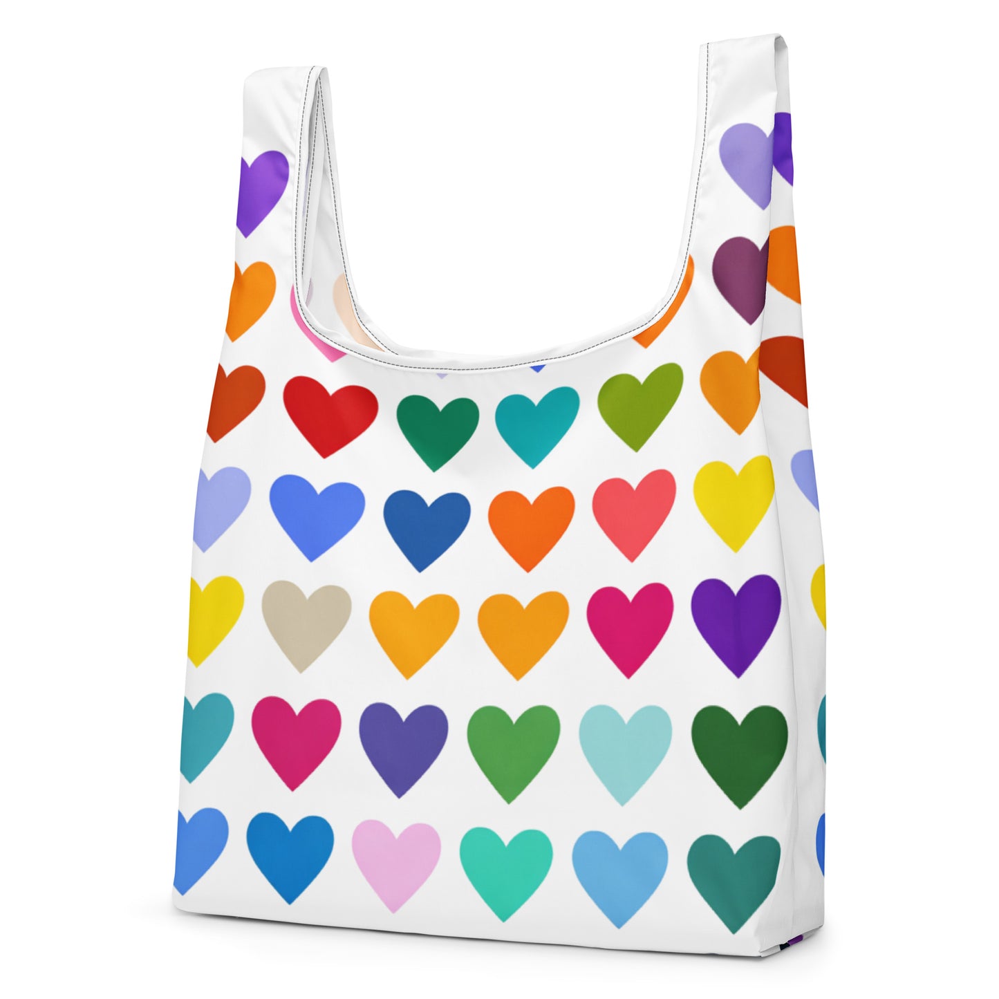 Sac Shopping Léger "COLOURED HEARTS" - French Bazar - 7685148_22801