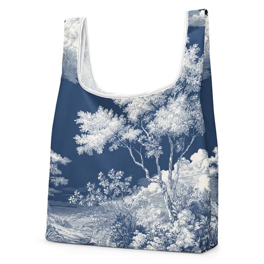 Sac Shopping Léger "TOILE DE JOUY BLEUE" - French Bazar - 3817553_22801