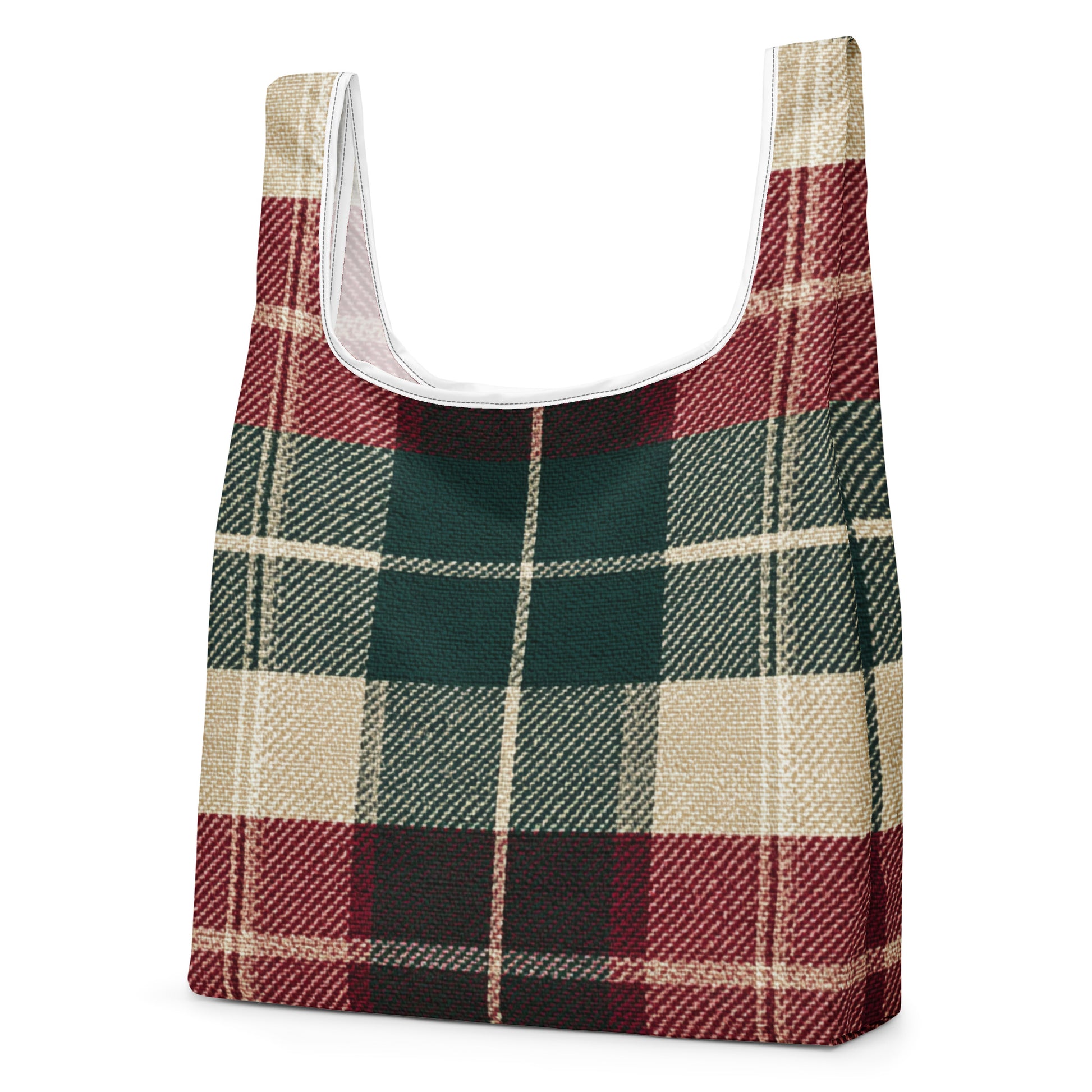 Sac Shopping Léger "TARTAN VERT ET ROUGE" - French Bazar - 2386721_22801