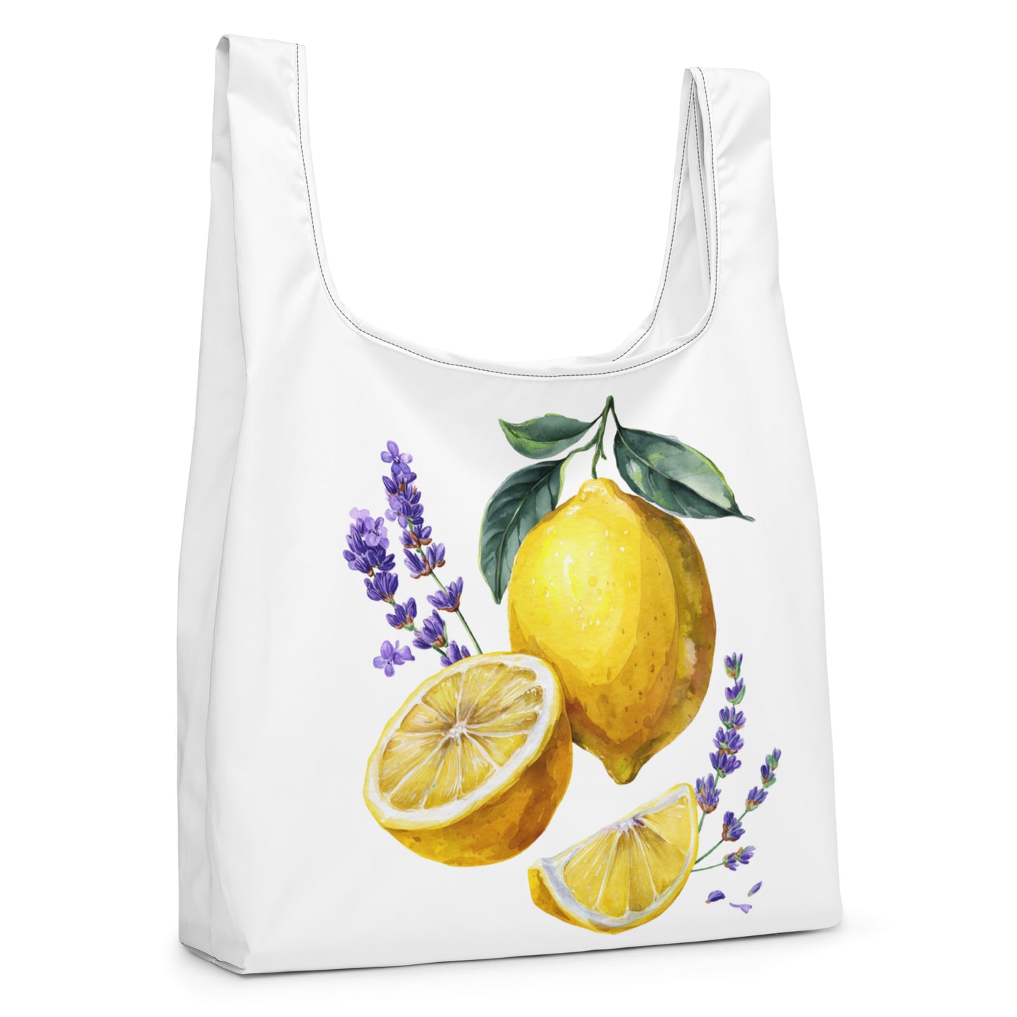 Sac Shopping Léger "LEMON AND LAVENDER" - French Bazar - 6148791_22801