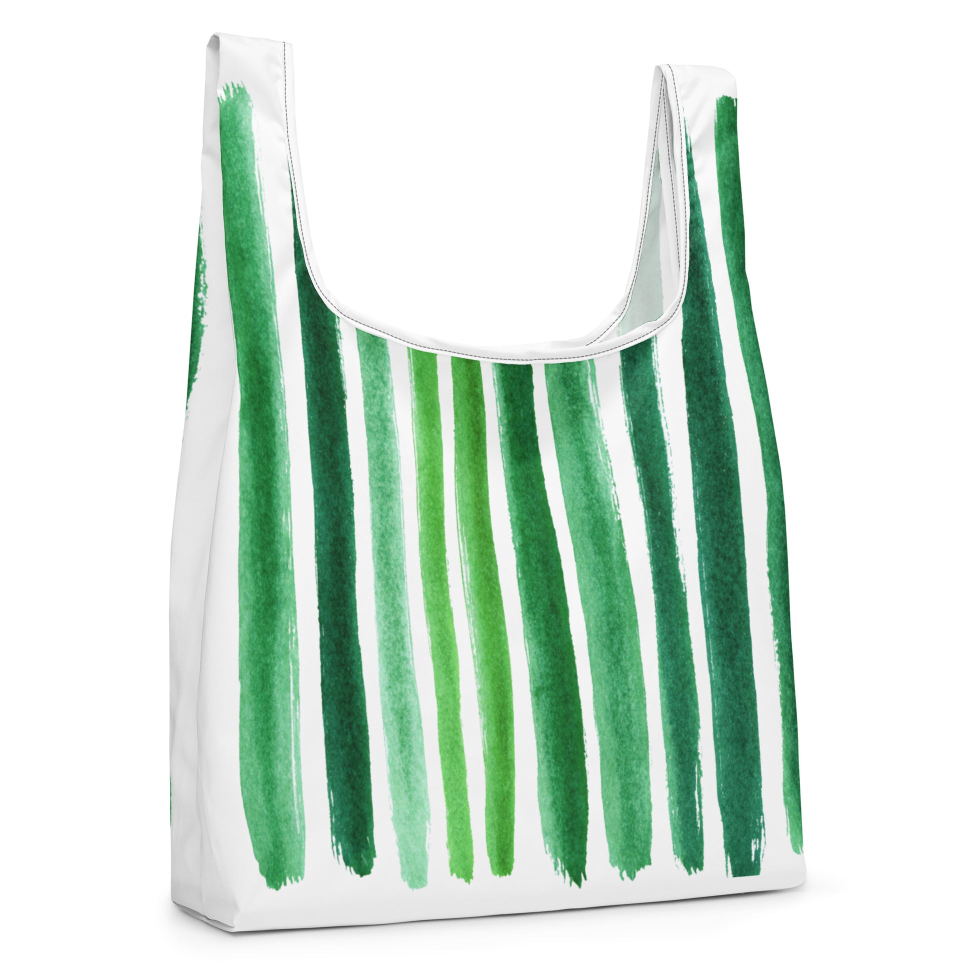 Sac Shopping Léger "RAYURES VERTES" - French Bazar - 3090373_22801