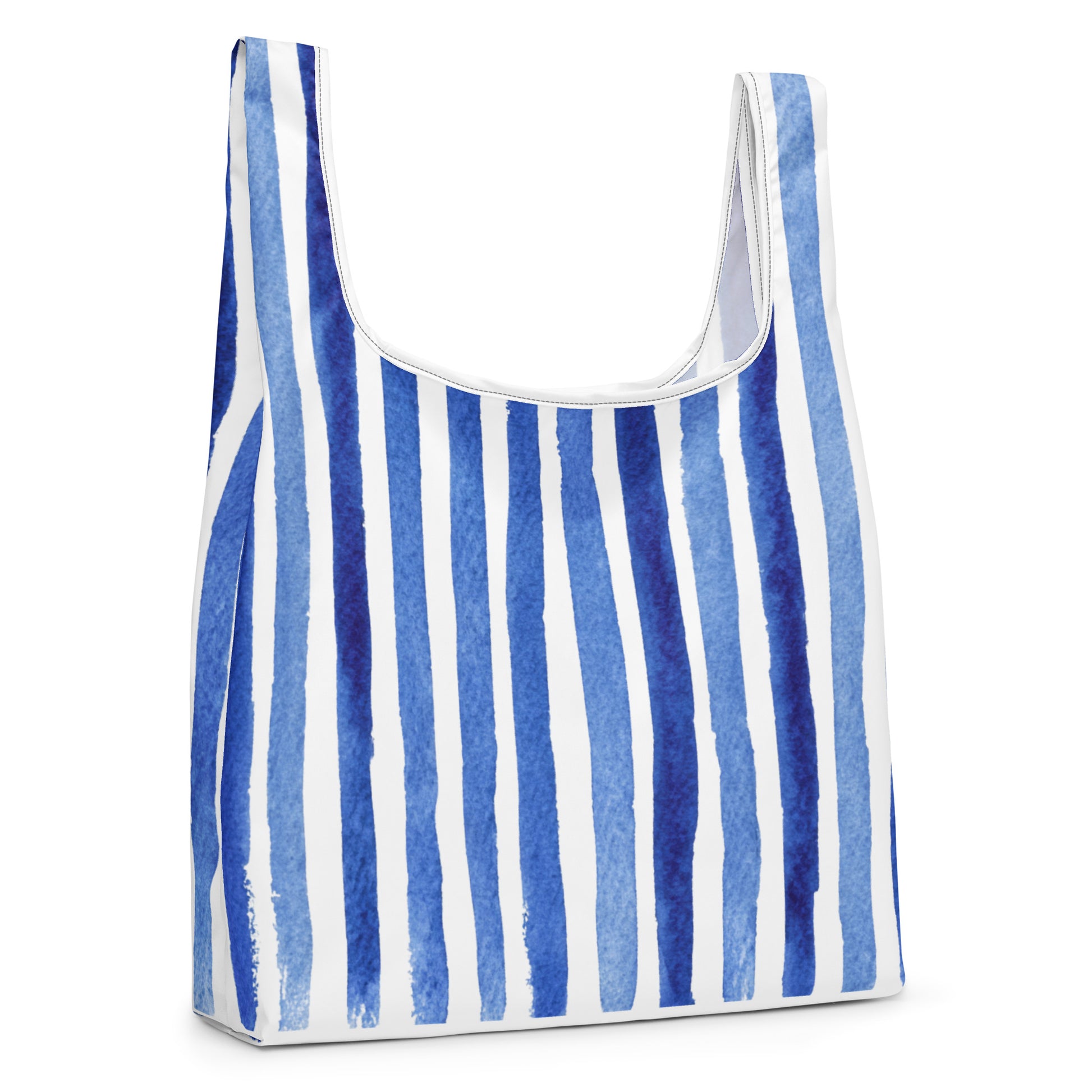 Sac Shopping Léger "RAYURES BLEUES" - French Bazar - 5265579_22801