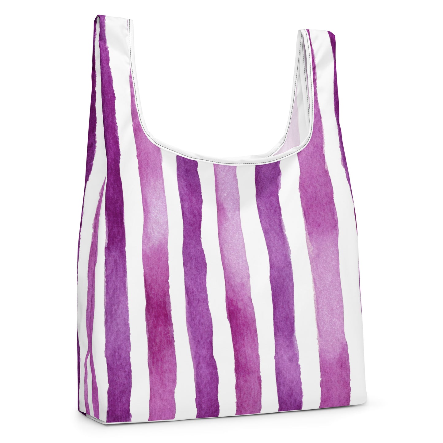 Sac Shopping Léger "RAYURES VIOLETTES" - French Bazar - 1303068_22801