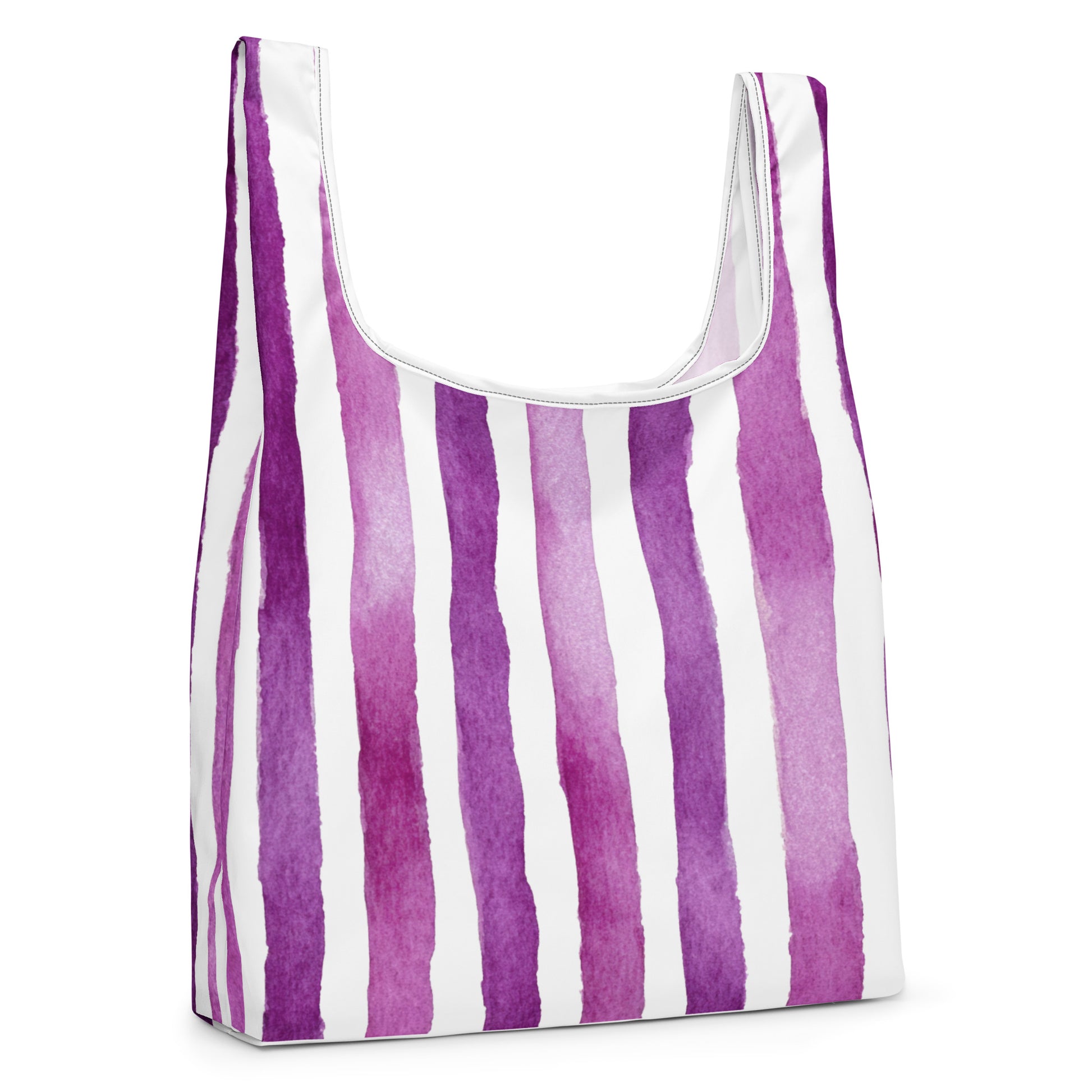 Sac Shopping Léger "RAYURES VIOLETTES" - French Bazar - 1303068_22801