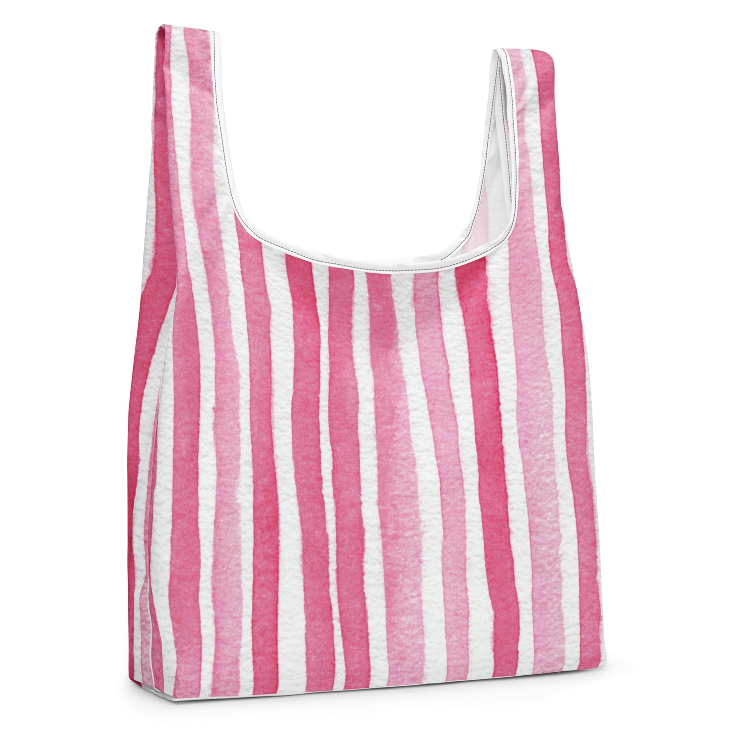 Sac Shopping Léger "RAYURES ROSES" - French Bazar - 6284192_22801