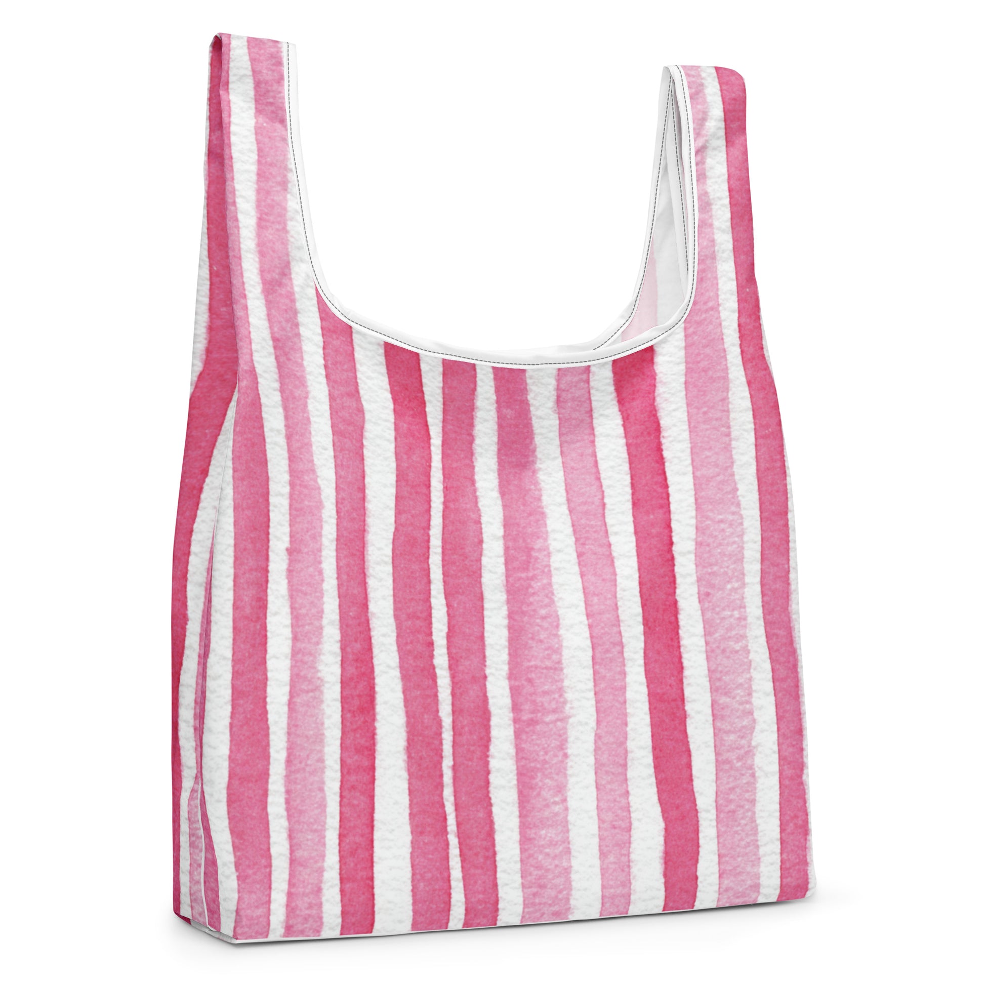 Sac Shopping Léger "RAYURES ROSES" - French Bazar - 6284192_22801